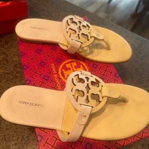 Tory Burch sandals, sweet corn color size 8
